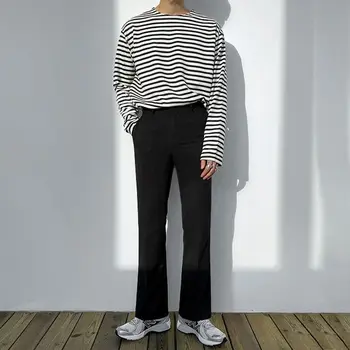 2023 Мужские брюки в корейском стиле с высокой талией, деловая одежда, повседневная уличная одежда, мужские однотонные универсальные узкие брюки N61