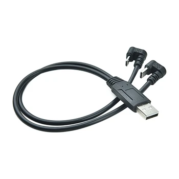 Кабель-адаптер 2 в 1 от USB-розетки к Micro USB Type C для быстрой зарядки телефонного кабеля B36A