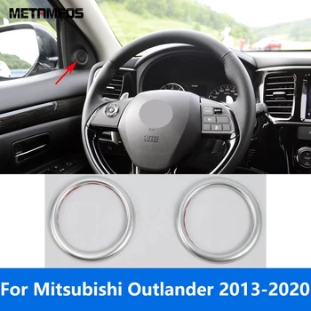 Для Mitsubishi Outlander 2013-2018 2019 2020 Матовое Окно В Стойке Стерео Аудио Кольцо Динамика Крышка Отделка Аксессуары Для Стайлинга автомобилей