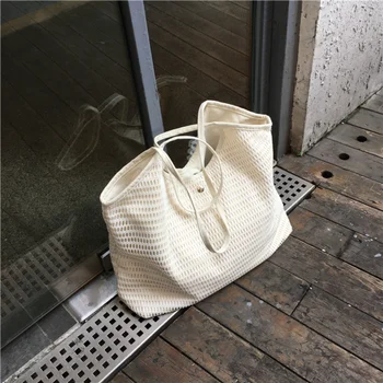 Женская сумка для покупок Женская многоразовая Эко складная сумка для супермаркета Уличный стиль Студенческие эстетичные холщовые сумки для хранения