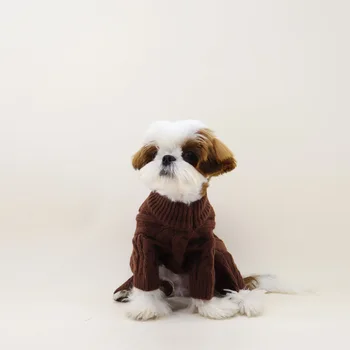 Одежда для маленьких собак, зимний теплый свитер для йорков, Шерстяной комбинезон, комбинезон для французского бульдога, теплая одежда для домашних животных.