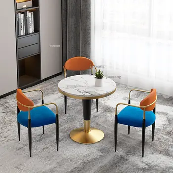 Скандинавское кресло для отдыха, Роскошные Стулья для гостиной, Современный гостиничный стол и стул, Домашняя Мебель для спальни, Спинка дивана D