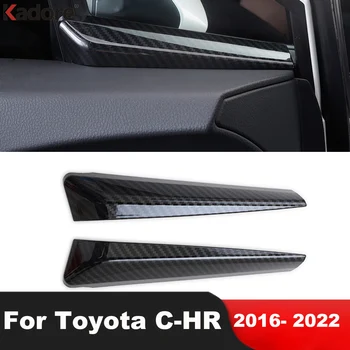 Для Toyota C-HR CHR 2016-2019 2020 2021 2022 Карбоновое переднее стекло автомобиля, крышка стойки, Отделка, Аксессуары для интерьера