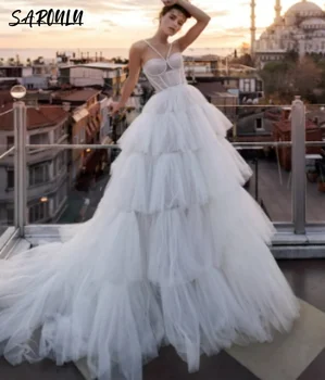 Романтическое платье на бретельках, винтажный халат невесты трапециевидной формы, классические изящные свадебные платья в пол, Vestidos De Novia