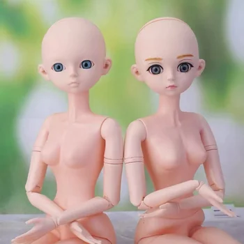 Практика макияжа 60-сантиметровая кукла 1/3 головы куклы BJD или целая кукольная модель Детская кукла для девочек Игрушка в подарок Открытая головка