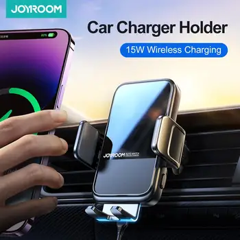 Беспроводное автомобильное зарядное устройство JOYROOM с быстрой зарядкой, автомобильный держатель для телефона, зарядное устройство для автомобиля, совместимое с iPhone 14 13 12 Pro Max
