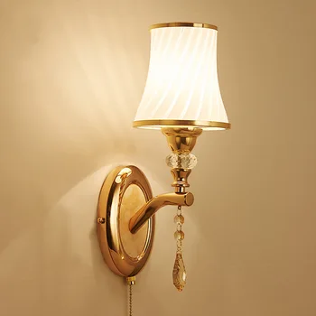 Настенный светильник E14 Простой и креативный Прикроватный светильник для спальни из светодиодного стекла, настенный светильник, бра, украшение дома для гостиной