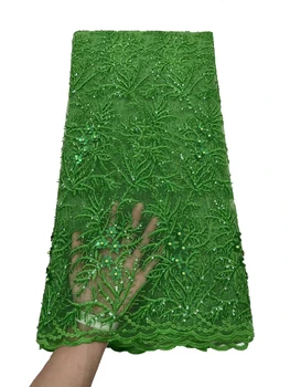 Французское кружево 2022 Высококачественный Новый материал для шитья из сетки с блестками, Вечерние свадебные платья из Нигерийской сетки С Африканской вышивкой, тюль