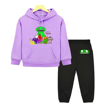 Комплекты толстовок Garten of Banban Jumbo Josh с длинным рукавом, повседневные свитшоты с рисунком Каваи, Детские пуловеры для мальчиков / девочек, Топы с капюшоном