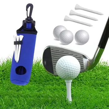 1 шт. сумка для мячей для гольфа, тройники, дизайн зажима для ремня, прочная сумка для мячей для гольфа, переносная с держателем для тройника, сумка для мячей для гольфа, сумка для мячей для гольфа