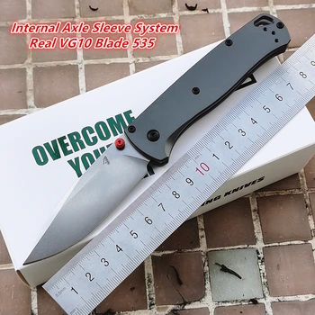 Overcome 535 Axle Sleeve Machinery Лезвие VG10 Титановая ручка Карманный инструмент для выживания EDC Тактический Походный Охотничий Складной нож