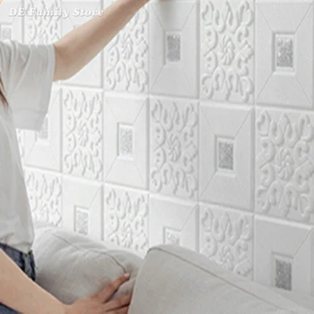10шт 35 см x 35 см Самоклеящаяся имитация кирпичного декора для дома, фоновая наклейка на стену, 3D обои, фоновое украшение для телевизора