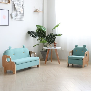 Sofa Seat Wood Single/double Cute Small Lazy Sofa Home Furniture Living Room дизайнерская мебель стул ротанг Muebles De Salon