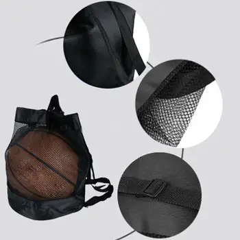 Баскетбольная сетка, устойчивая к царапинам сумка через плечо, водонепроницаемый рюкзак для хранения мячей для спортивного инвентаря, мяч для хранения мячей