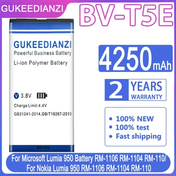 GUKEEDIANZI BV-T5E BV T5E Аккумулятор 4250 мАч Для Nokia Lumia 950 RM-1104 RM-1106 RM-110 McLa BVT5E Новый Высококачественный Аккумулятор