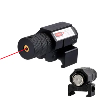 Тактический лазерный прицел Red Dot 20 мм с регулируемым креплением на рейку Пикатинни Винтовочный пистолетный лазер с батарейками