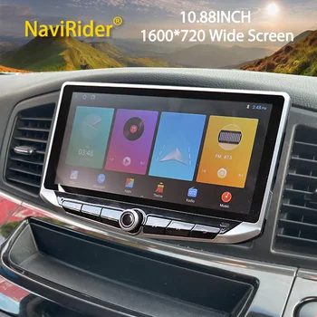 Видеоплеер Android с 10,88-дюймовым Qled-экраном Carplay для Nissan Elgrand 2012 Type-C, Зарядный держатель для мобильного телефона, Мультимедийный стерео GPS