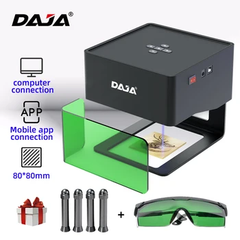 Мини-лазерный гравер DAJA DJ6 3W, станок для лазерной гравировки по дереву и пластику своими руками, быстрый Мини-принтер для печати логотипов