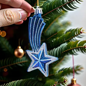 Изысканное рождественское украшение, праздничное украшение, Сверкающая Рождественская звезда, Уникальный набор елочных украшений для праздничного