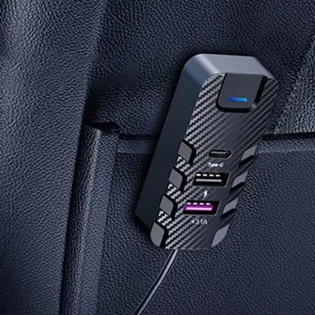 Автомобильное зарядное устройство USB мощностью 15 Вт, маленькое многопортовое USB-зарядное устройство, автомобильный MP3-плеер, FM-передатчик, Многофункциональный Удобный автомобильный USB-разъем для