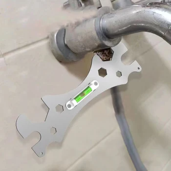 Специальные гаечные инструменты, многофункциональный утолщенный шестигранный ключ из нержавеющей стали для установки смесителя для душа в ванной комнате