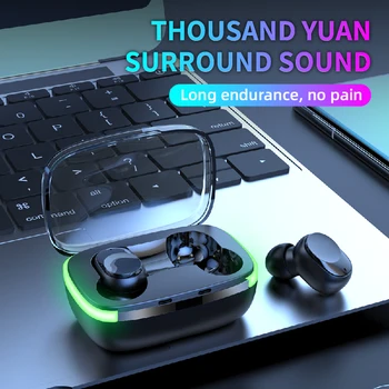 Y60 НОВЫЕ наушники TWS Fone Bluetooth Беспроводные наушники Стерео Басовая музыка Наушники с цифровым дисплеем гарнитура сенсорного управления