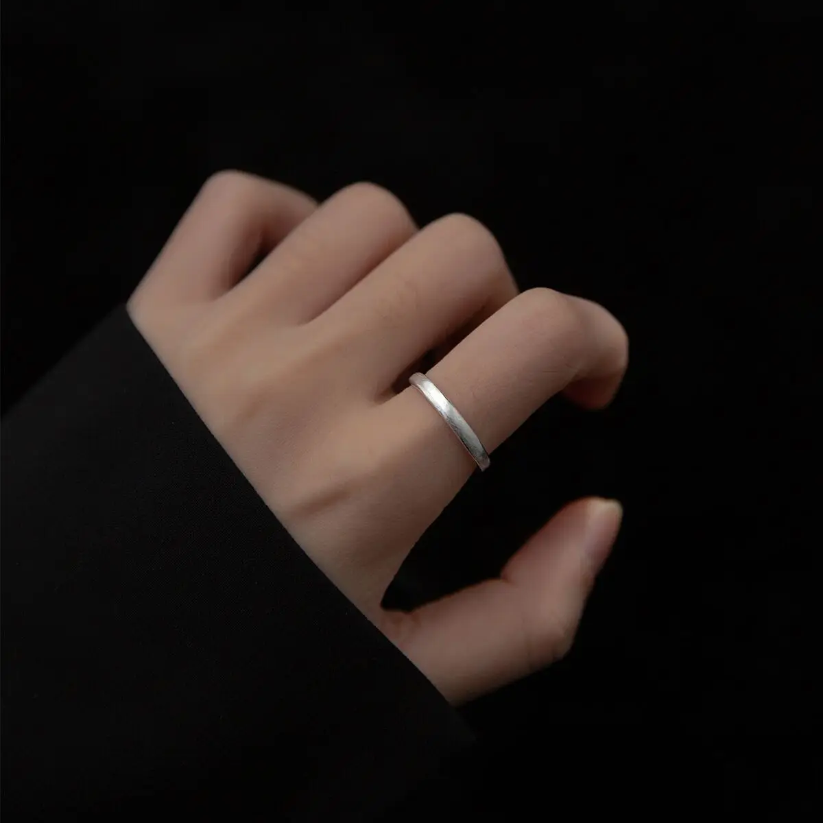 FoYuan Корейская версия, Минималистичное Креативное Матовое кольцо для пары для мужчин и женщин Изображение 1