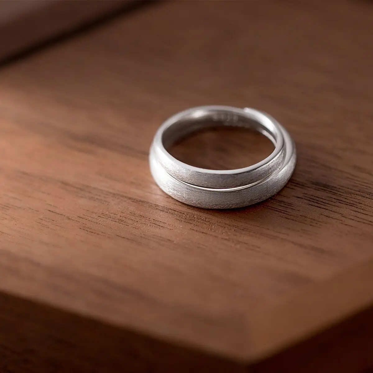 FoYuan Корейская версия, Минималистичное Креативное Матовое кольцо для пары для мужчин и женщин Изображение 2