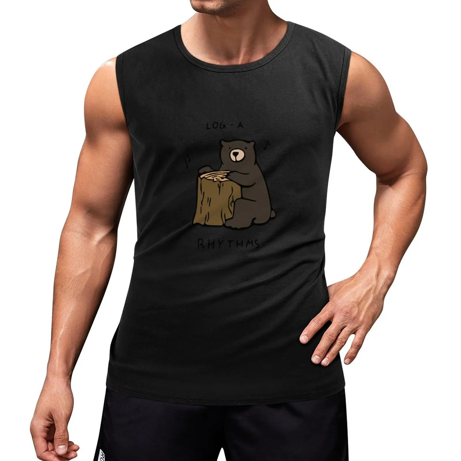 Новая майка Log-a-Rhythms хлопковые футболки man Men's gym Изображение 0