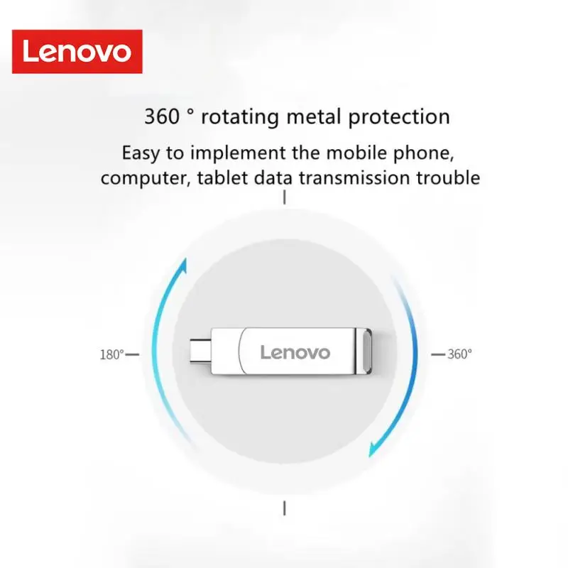Lenovo Usb C Флэш-Накопитель 1 ТБ Usb 3.0 128 ГБ Флэш-памяти Usb 2 ТБ Флешки 512 гб Высокоскоростной Usb-Накопитель Для Ноутбука / Телефона Adroid Изображение 2