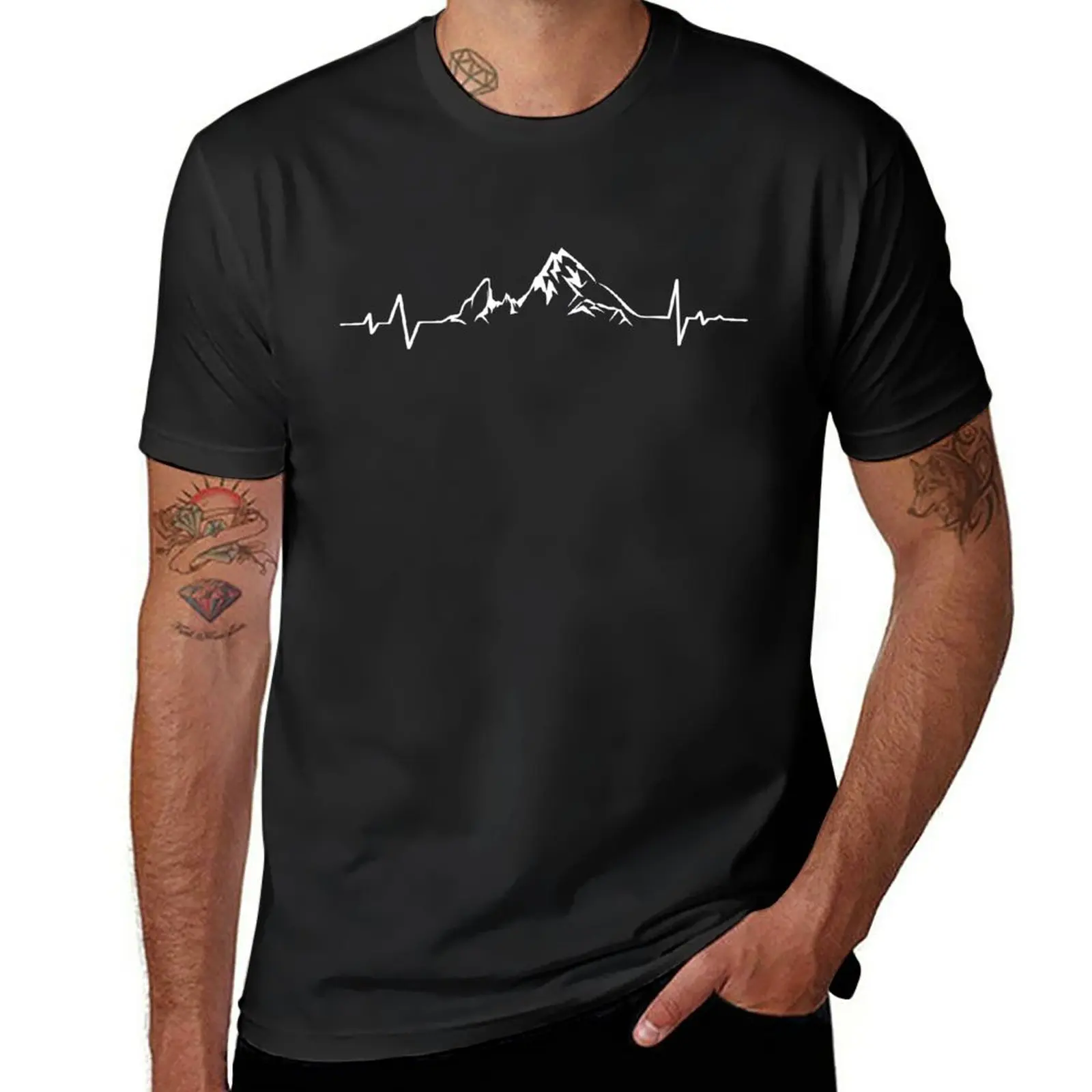 Новая футболка Watzmann heartbeat love heart EKG, футболка blondie, рубашка с животным принтом для мальчиков, мужские графические футболки больших и высоких Изображение 0