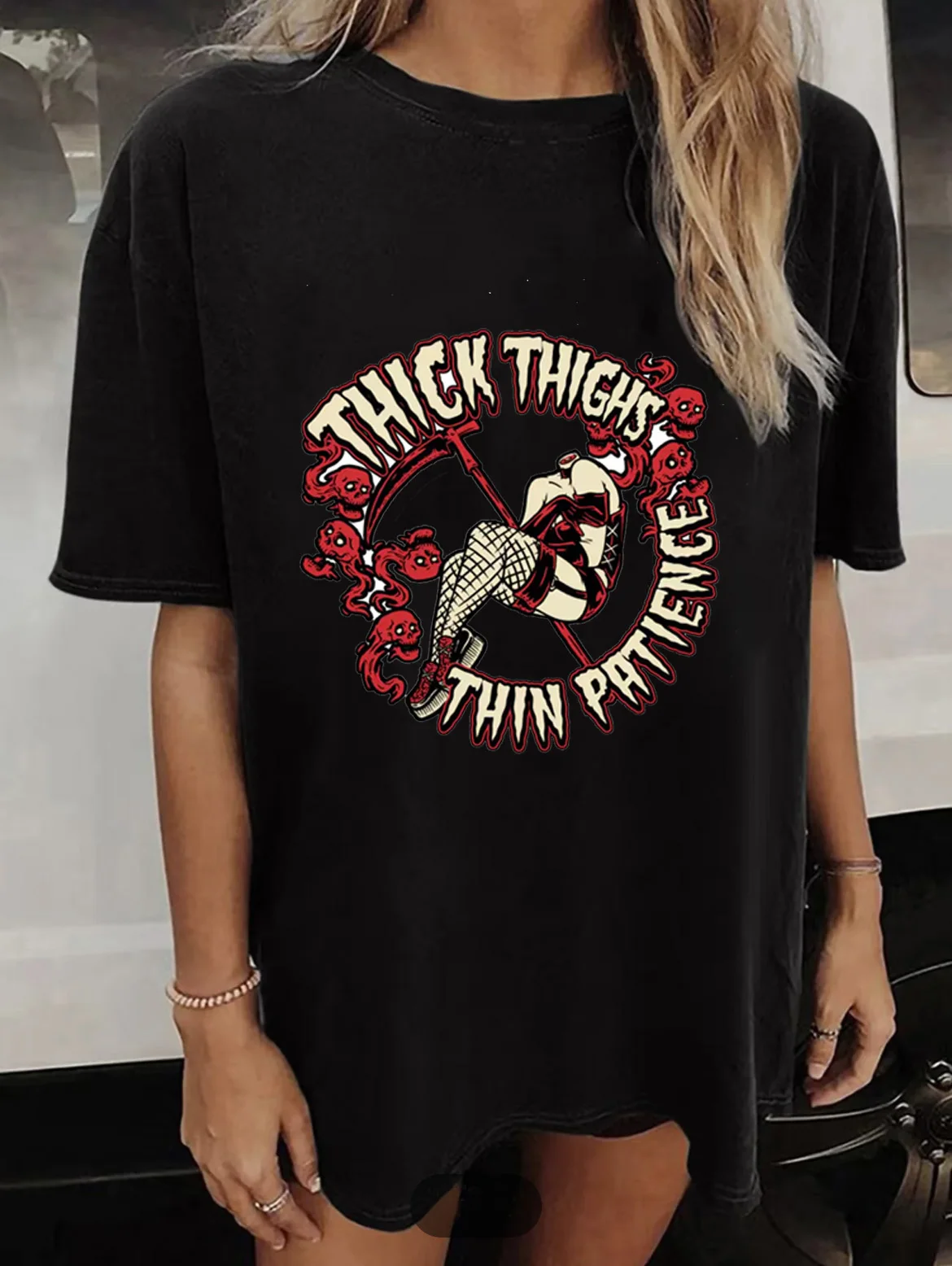 Футболка Новый топ 90-х на Хэллоуин, одежда из 100% хлопка с коротким рукавом, женская модная летняя футболка с забавным рисунком тыквы, Черная футболка Изображение 1