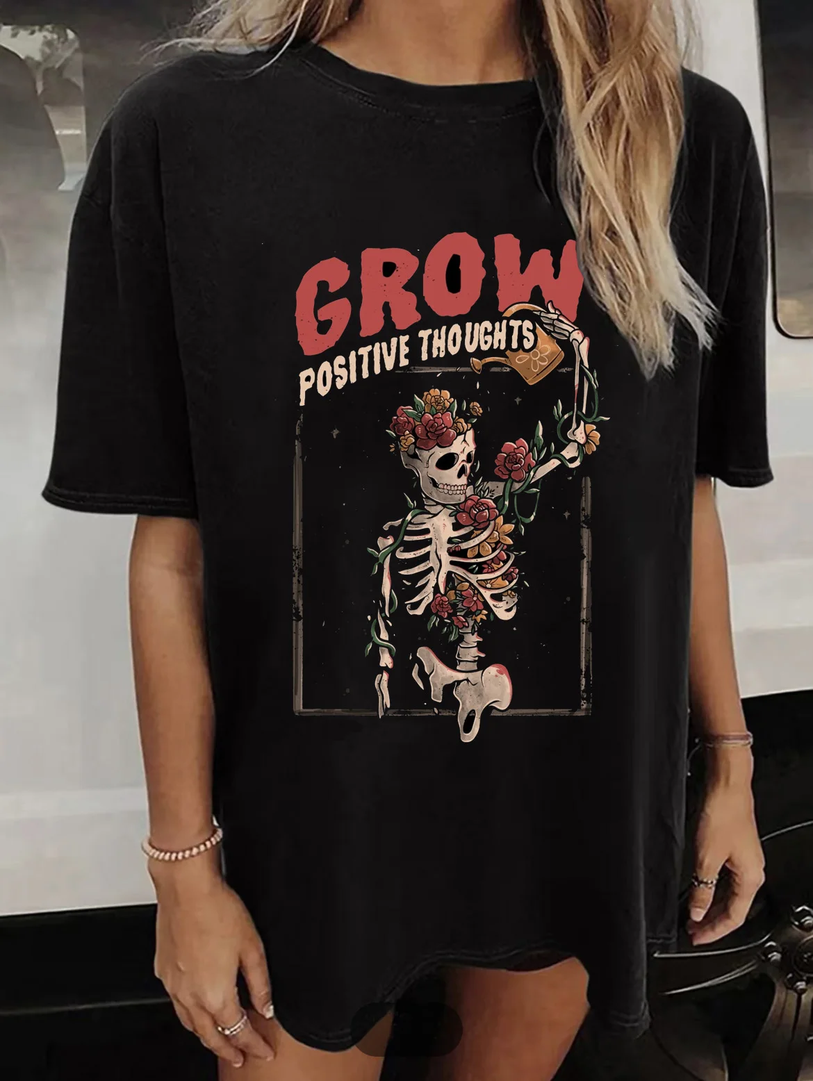 Футболка Новый топ 90-х на Хэллоуин, одежда из 100% хлопка с коротким рукавом, женская модная летняя футболка с забавным рисунком тыквы, Черная футболка Изображение 3