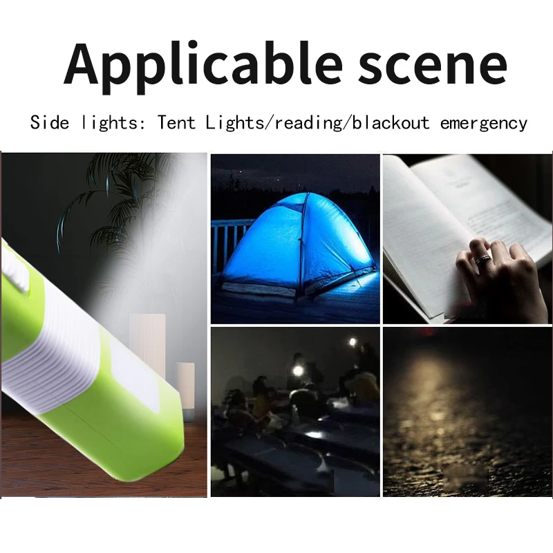 Зарядка светодиодного фонарика наружное аварийное освещение портативный фонарик Изображение 3