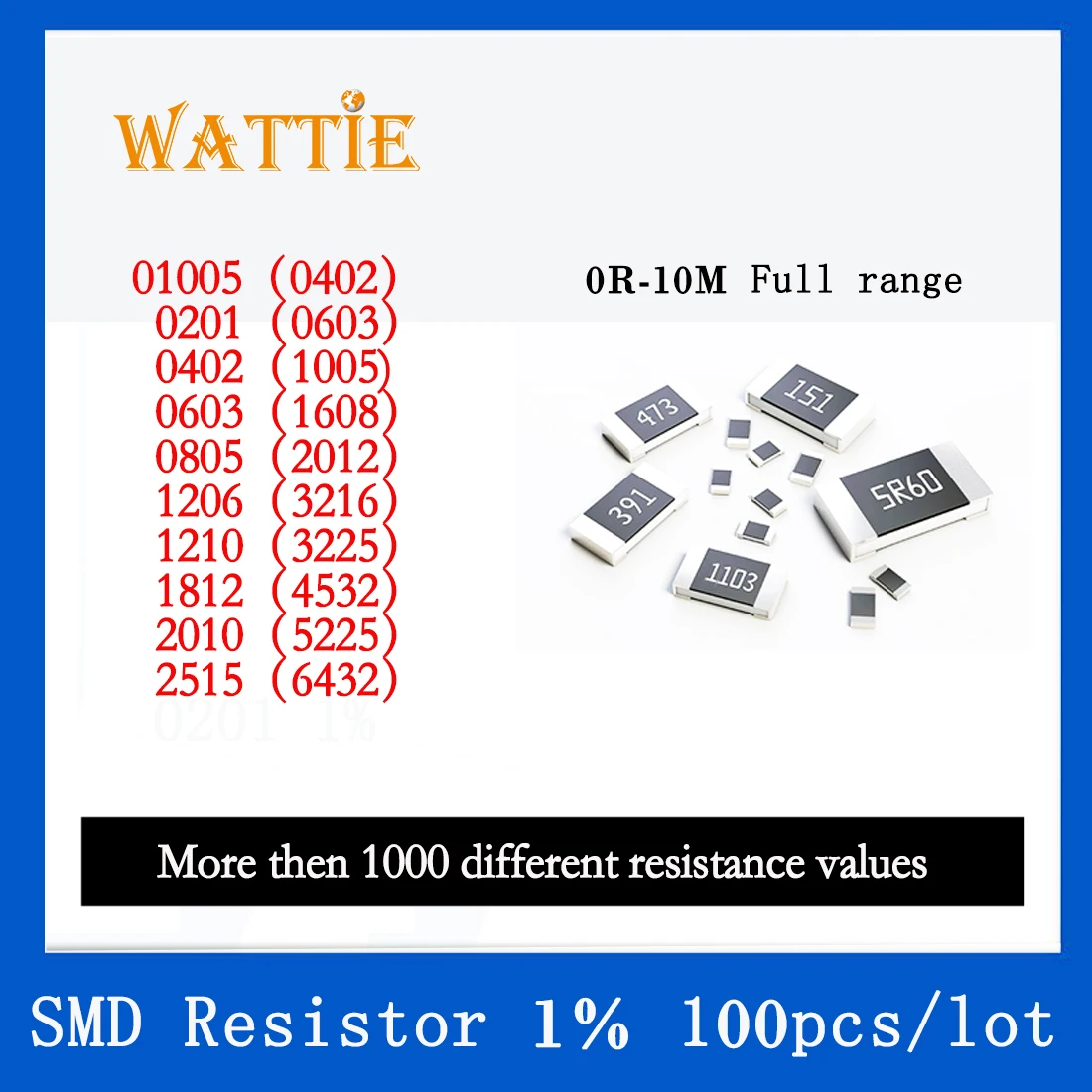 SMD резистор 0402 1% 11.8R 12R 12.1R 12.4R 12.7R 13R 13.3R 100 шт./лот микросхемные резисторы 1/16 Вт 1.0 мм * 0.5 мм Изображение 2