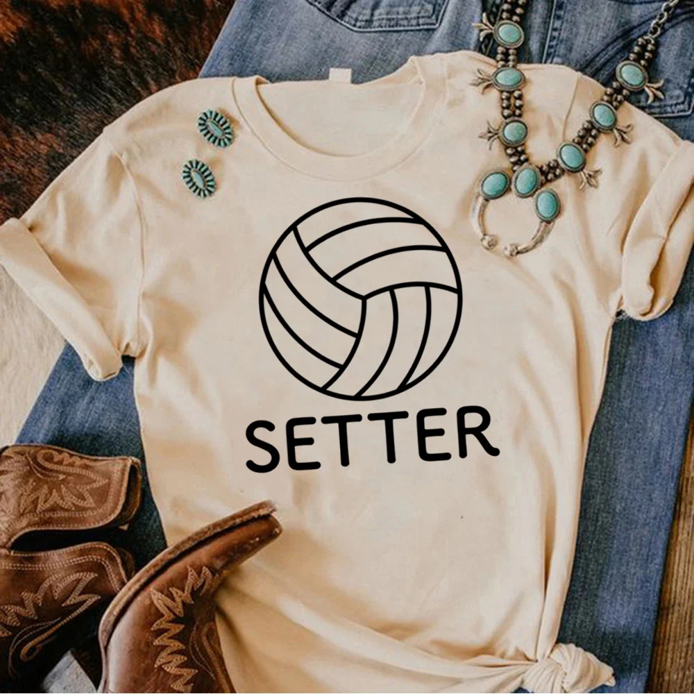 Волейбольный топ, женская дизайнерская летняя футболка Y2K, женская забавная одежда Изображение 1