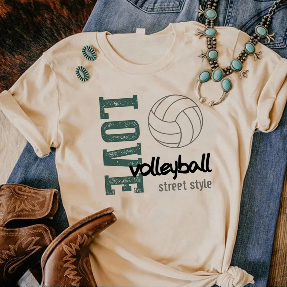 Волейбольный топ, женская дизайнерская летняя футболка Y2K, женская забавная одежда Изображение 3
