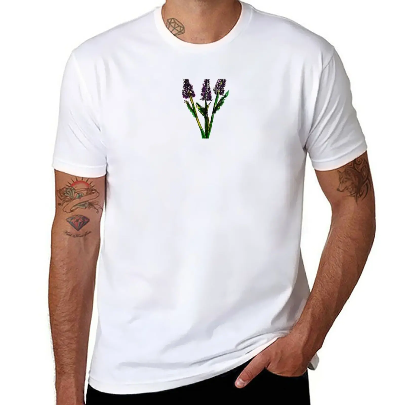 Новая лавандовая футболка, одежда с аниме, эстетическая одежда, одежда для мужчин Изображение 0