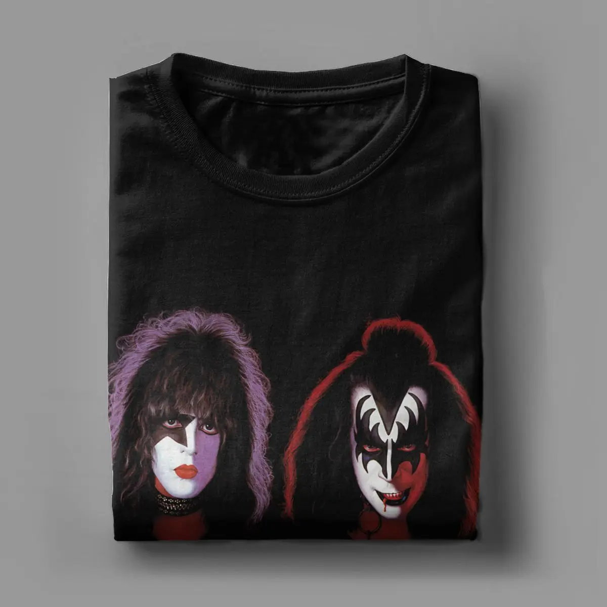 Мужские футболки Kiss Solo Heads, новинка, хлопковая футболка, футболки рок-бренда с коротким рукавом, одежда с круглым вырезом, идея подарка Изображение 3