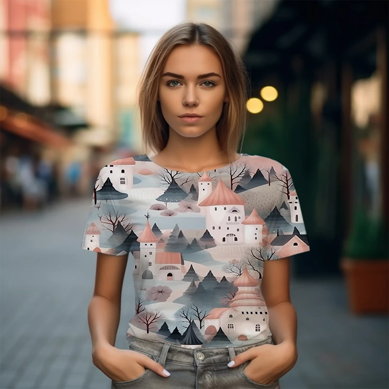 Летняя хит продаж, Уличная крутая футболка Большого размера, свободная повседневная футболка, женская футболка с коротким рукавом, Модная футболка с 3D принтом Изображение 1