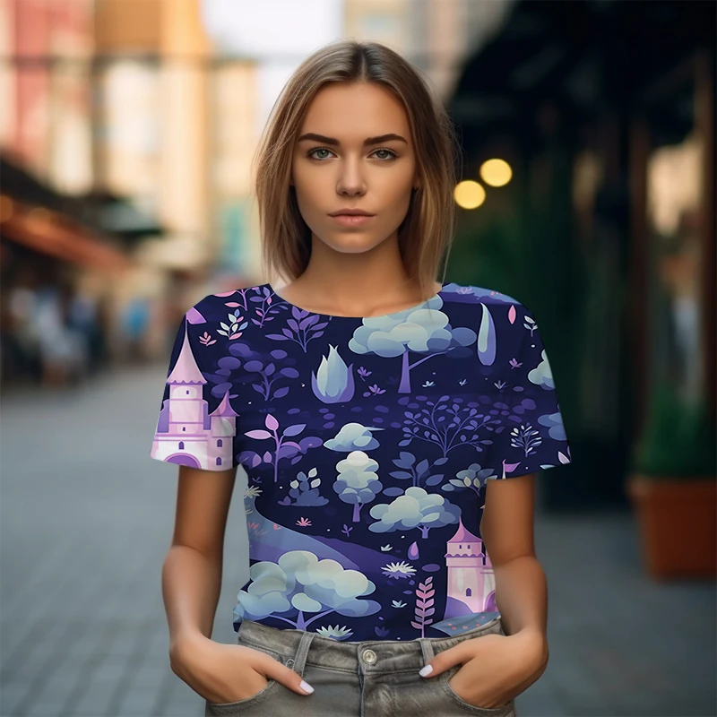 Летняя хит продаж, Уличная крутая футболка Большого размера, свободная повседневная футболка, женская футболка с коротким рукавом, Модная футболка с 3D принтом Изображение 5
