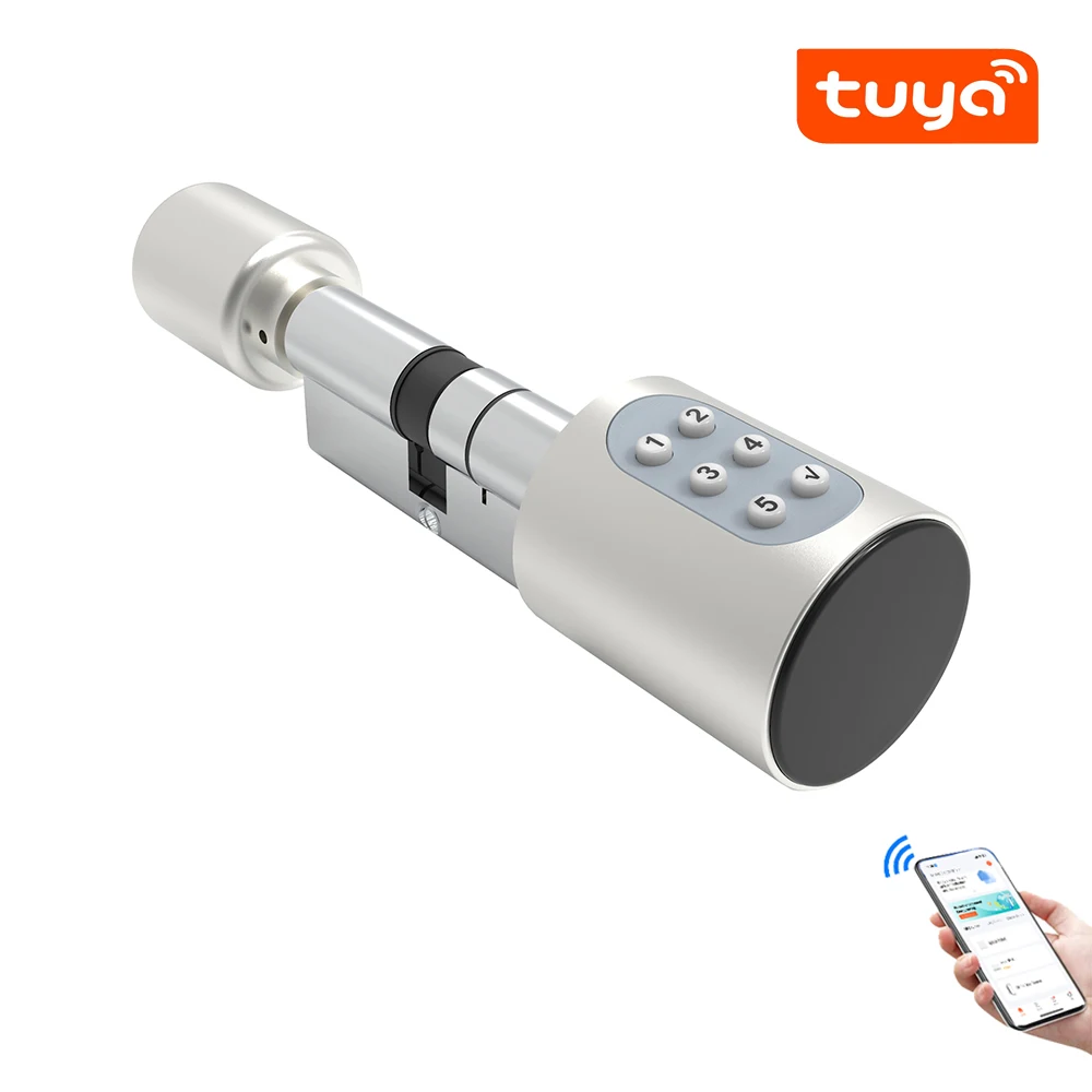 Приложение Tuya SmartLife Smart Remote Control Пароль RFID IC-карта EU Цилиндровый замок для раздельного дверного замка Изображение 0