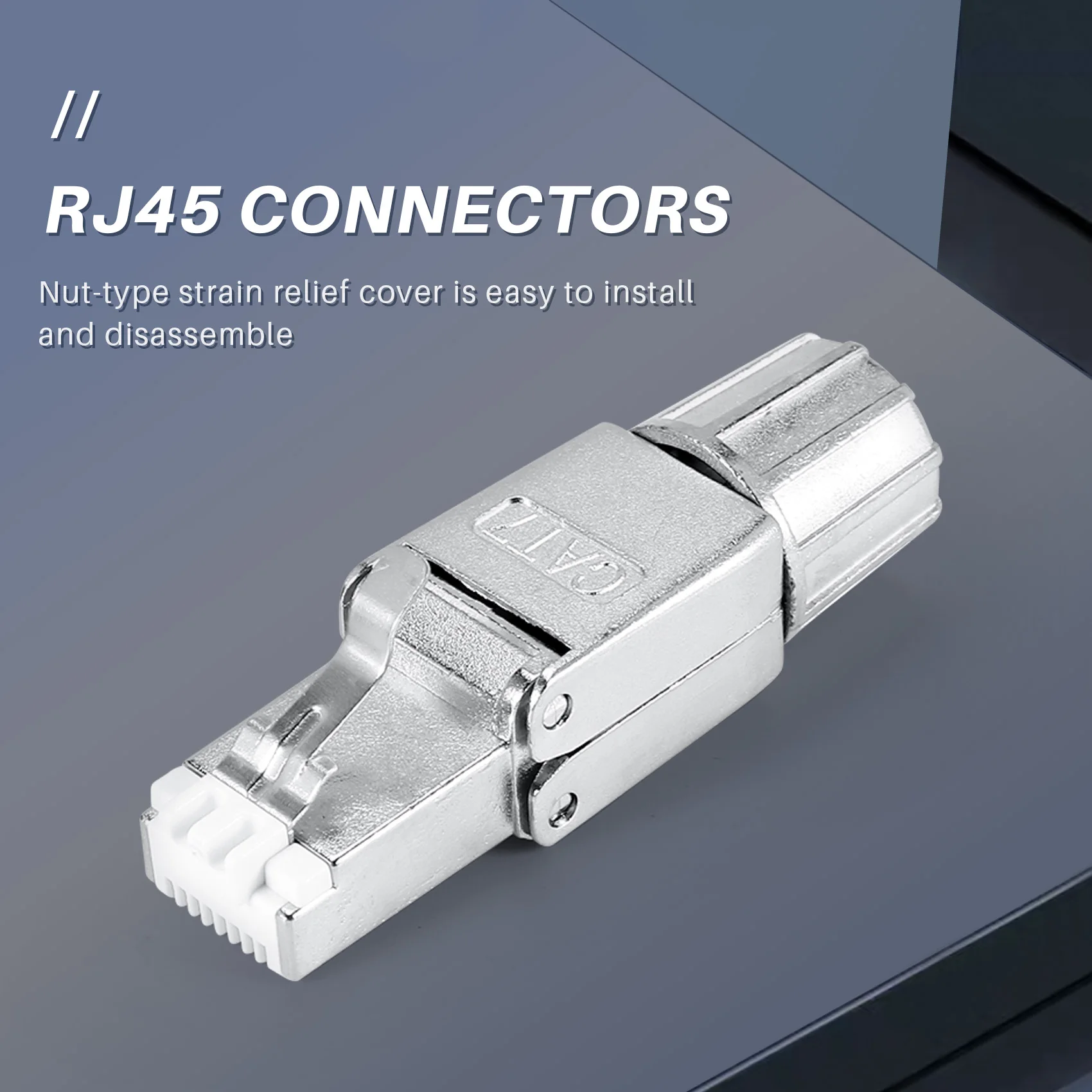 Разъемы RJ45 Cat7, не требующие использования инструментов, многоразовые экранированные разъемы Ethernet, подключение к Интернету, быстрая установка в полевых условиях Изображение 4