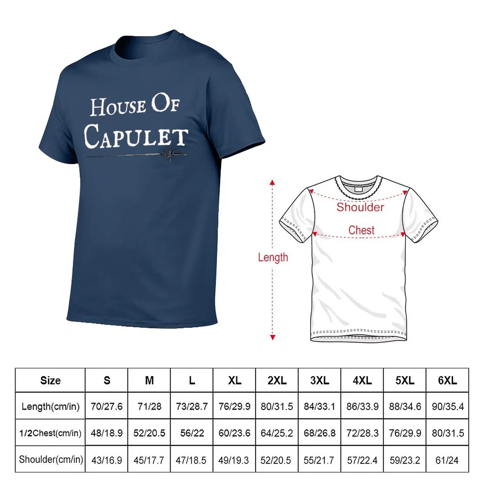 Новая футболка House of Capulet (Light), футболки на заказ, футболки с короткими рукавами в стиле аниме для мужчин Изображение 1