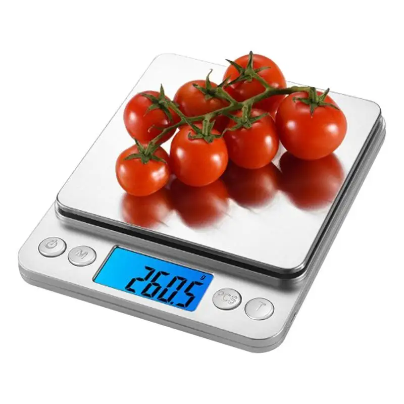 Цифровые кухонные весы весом 3 кг 0,01 г, Прецизионные весы для взвешивания ювелирных изделий для пищевых продуктов, диетических почтовых весов, измерительные жидкокристаллические электронные Изображение 4