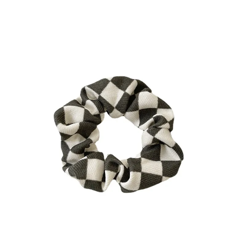 Модные черно-белые прически в шахматном порядке с кругом в виде толстой кишки, женские простые и модные аксессуары для банкета Изображение 5