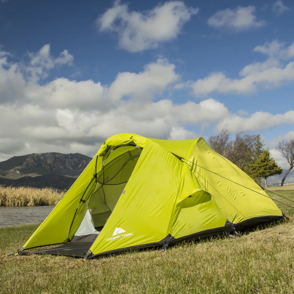 Легкая походная палатка для 2 человек, принадлежности для кемпинга, Бесплатная перевозка снаряжения для походов на природу, палатки, укрытия, пешие прогулки, спорт Изображение 5