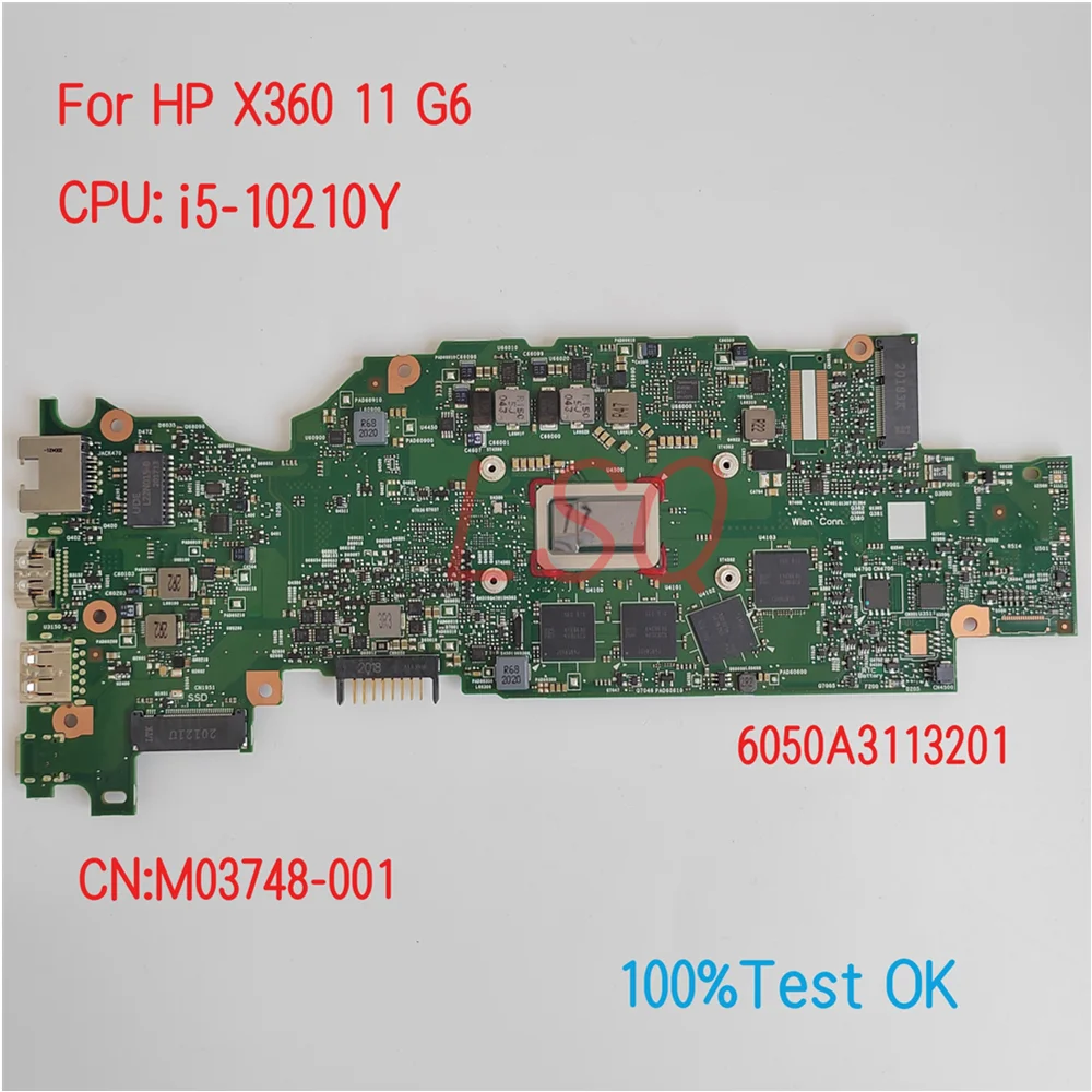 6050A3113201 Для HP ProBook X360 11 G6 Материнская плата ноутбука С процессором i5-10210Y PN: M03748-001 100% Тест В порядке Изображение 0