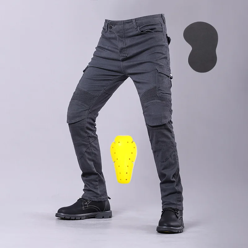Демисезонные джинсы для езды на мотоцикле с бронированными наколенниками, брюки для мотокросса, защитные брюки для мотокросса, велосипедные брюки, защитные брюки Изображение 0