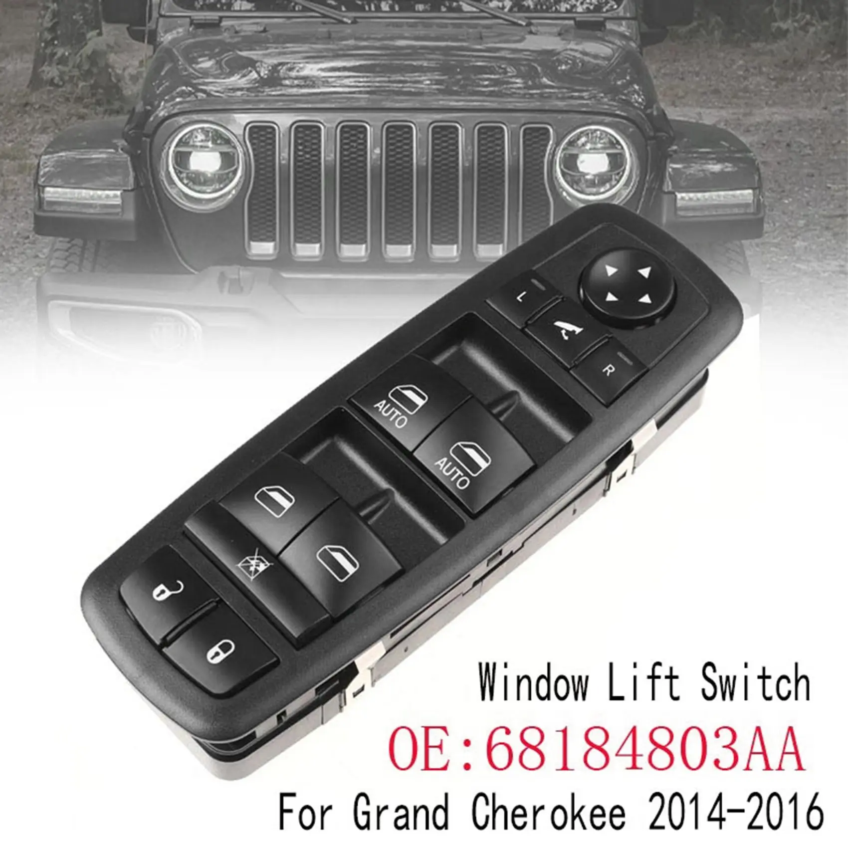 Новый переключатель стеклоподъемника передней двери для Jeep CHRYSLER Grand Cherokee 2014-2016 68184803AA Изображение 2